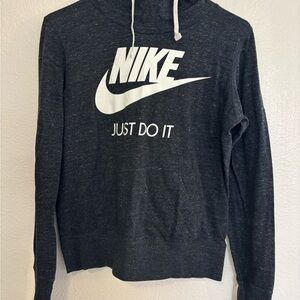 Nike Charcoal Grey Hoodie with White Accents
